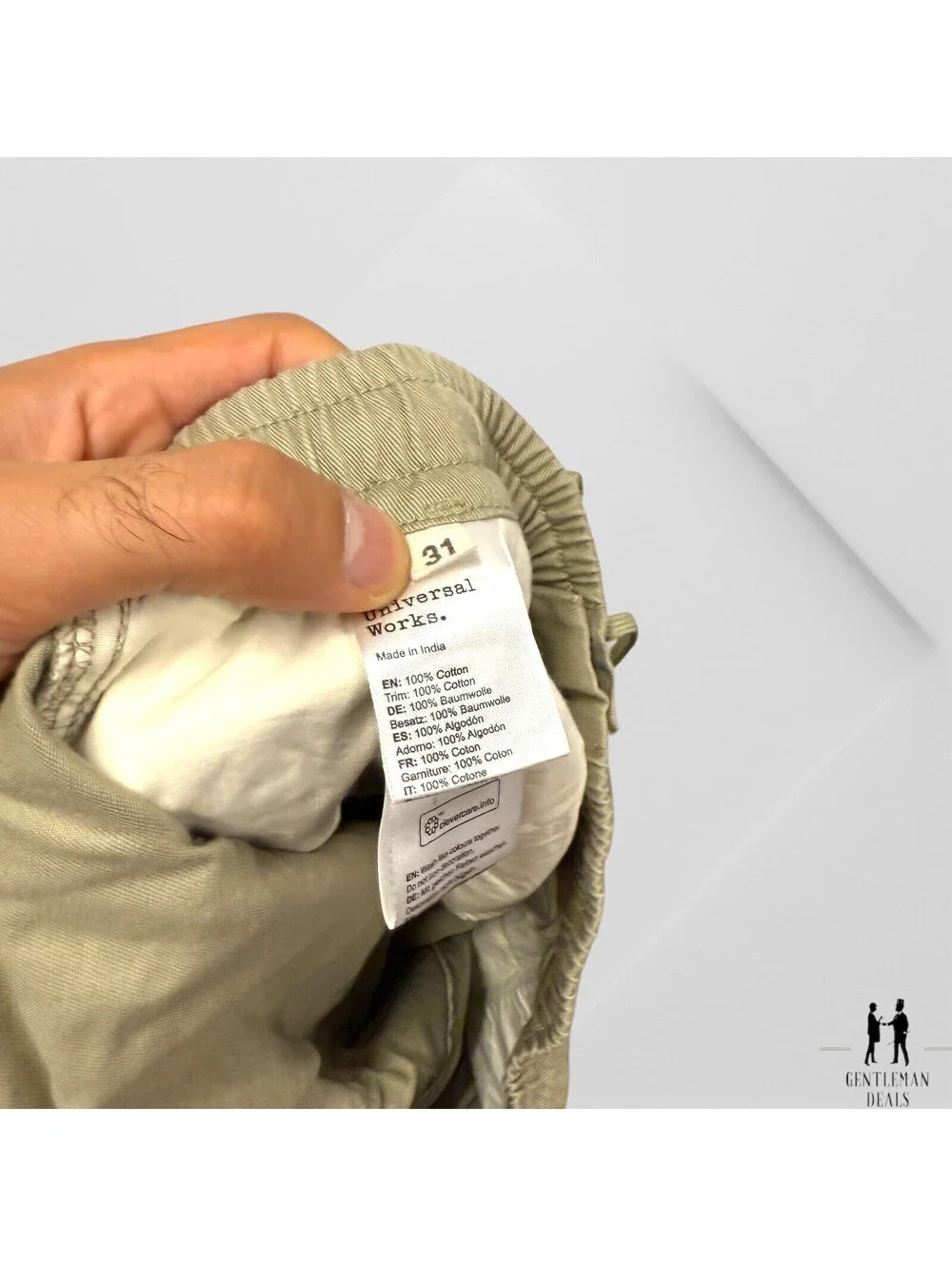 Universal Works Olive Double Pleat Chino Sz 31 x 24.5 100% Pants